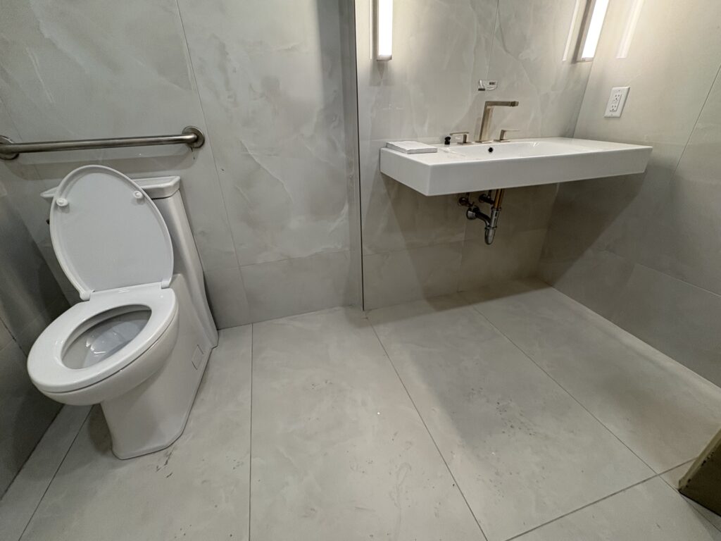 Completed bathroom fixtures