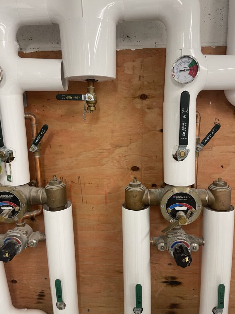 Mechanical piping valves and flow indicators